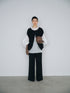 sheer volume sleeve blouse